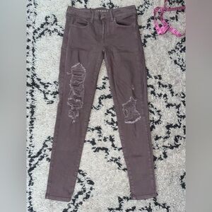 Mauve colored jeggings